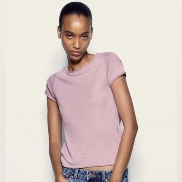 NWT Zara vintage affect Tshirt with seams - Picture 2 of 15